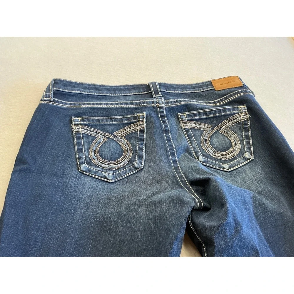 Big‎ Star Y2K Denim Shorts Contrast Stitch Embroidered Pockets Size 32 Bermuda
